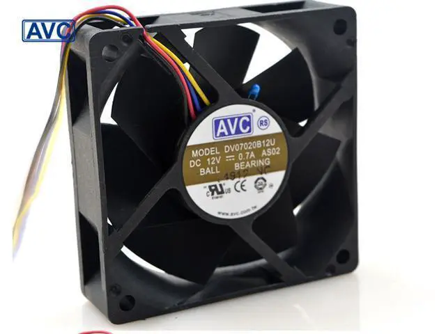 Alt view image 2 of 4 - AVC DV07020B12U 7020 70mm 7cm DC 12V 0.7A dual ball bearing fan server inverter cooling fan