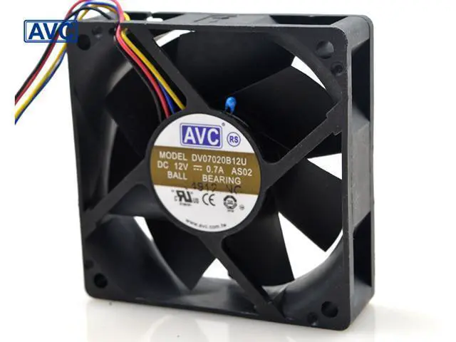 Alt view image 3 of 4 - AVC DV07020B12U 7020 70mm 7cm DC 12V 0.7A dual ball bearing fan server inverter cooling fan