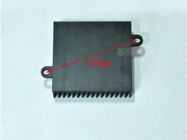 Alt view image 2 of 4 - 3-pack North and South Bridge heat sink with tape, ear stick to motherboard chip, black gold radiator 45mm*45mm*9mm, diagonal hole 55mm