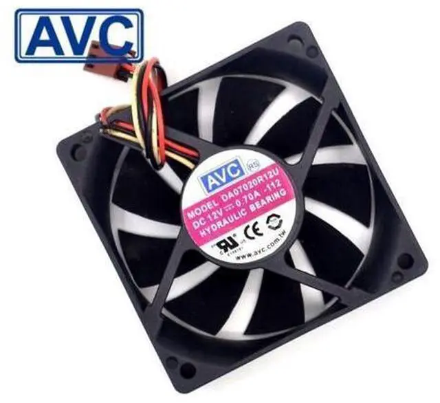 Main image of 2pcs DA07020R12U 7020 7cm 70x70x20mm Server Square Fan DC 12V 0.7A cooling fan