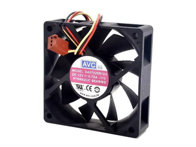 Alt view image 6 of 6 - 2pcs DA07020R12U 7020 7cm 70x70x20mm Server Square Fan DC 12V 0.7A cooling fan