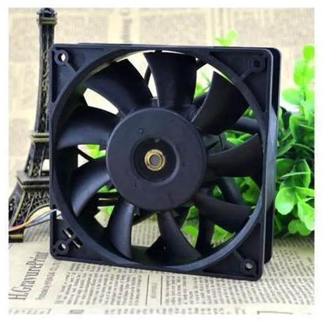 Alt view image 3 of 6 - 12038 12CM large air volume fan 48V 0.75A FFC1248DE double ball a lot of spot cooling fan