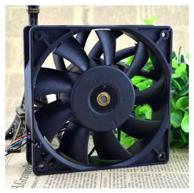 Alt view image 4 of 6 - 12038 12CM large air volume fan 48V 0.75A FFC1248DE double ball a lot of spot cooling fan