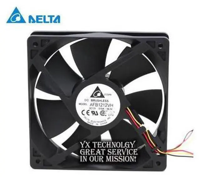 Main image of Delta For 12CM AFB1212VH-BL3V fan 12025 12V 0.60A 3lines dedicated fan for 120*120*25mm