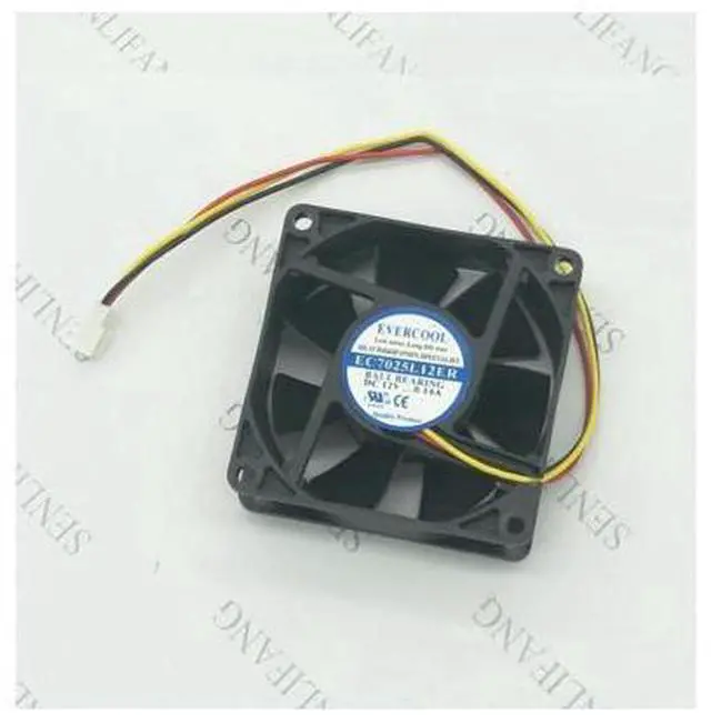 Main image of for 70mm fan EC7025L12ER For EVERCOOL 7025 DC12V 0.14A Three-wire Silent Heat Dissipating Fan