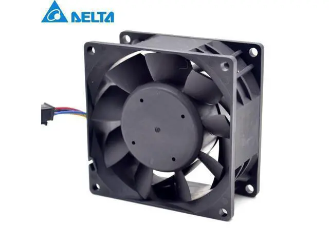 Alt view image 4 of 6 - Delta New 8CM fan 12V 3.3A PFB0812DHE three line fan violence 80 *80 * 38mm