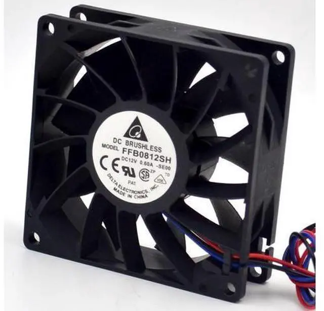 Alt view image 2 of 6 - 8025 8CM chassis fan 12V 0.6A FFB0812SH high speed fan violence 80*80*25mm