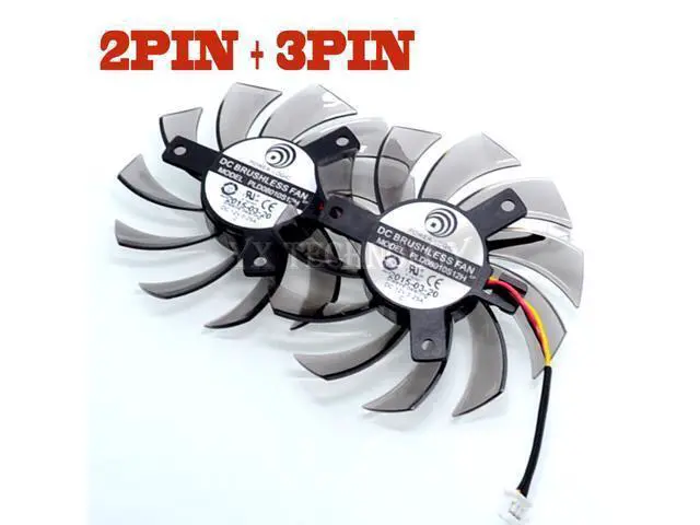 Alt view image 4 of 5 - 8010 Graphics dual fan Video Card fan PLD08010S12H 12V 0.25A Diameter 74mm 39*39*39mm