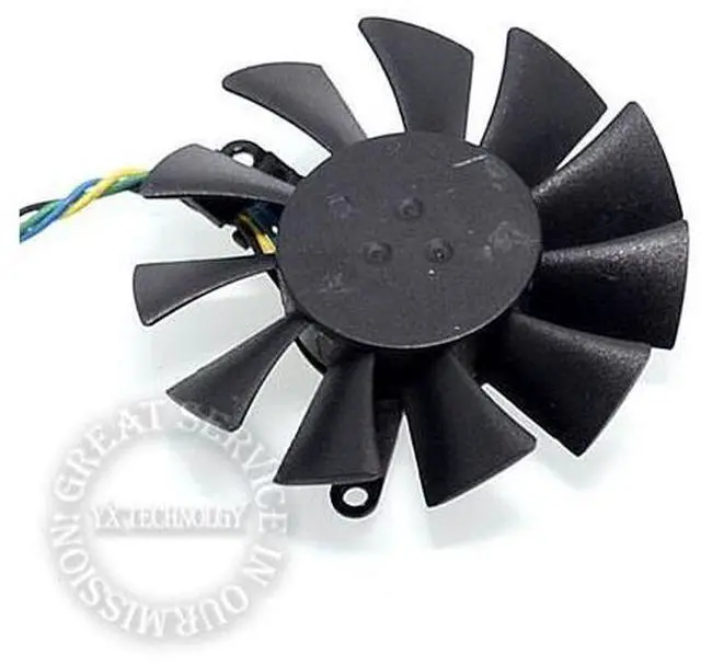 Alt view image 2 of 4 - video card fan MGT6012LR MGT6012XR MGT60YR 42*42*42mm Pitch 4P graphics card fan 12V 0.23A 55mm diameter