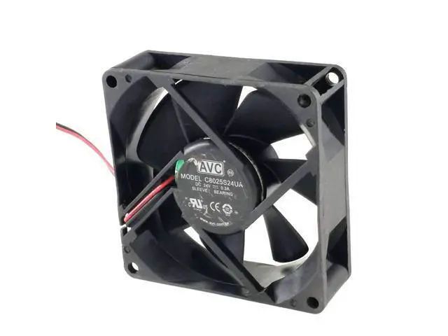 Alt view image 3 of 5 - server inverter blower cooling cooler C8025S24UA 24V 0.3A inverter fan 8cm 8025 80x80x25mm 80mm