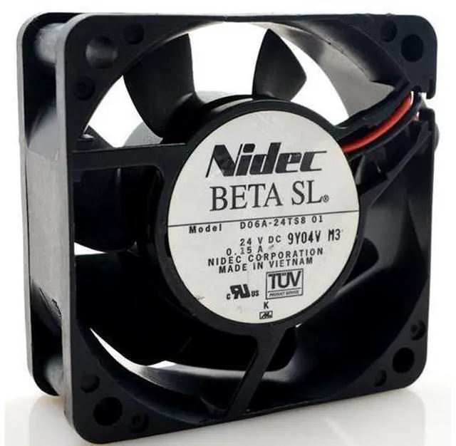 Main image of 1pcs D06A-24TS8 01 24V 0.15A 6CM 60*60*25MM 6025 2-wire dual ball bearing ultra-quiet cooling fan