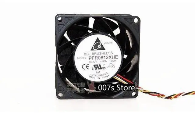 Alt view image 3 of 6 - Radiator Cooling Cooler Fan Voor DELTA PFR0812XHE 8038 13000 RPM 12 V 4.9A 8 cm 80X80X38 kogellager Super Auto booster gewelddadige