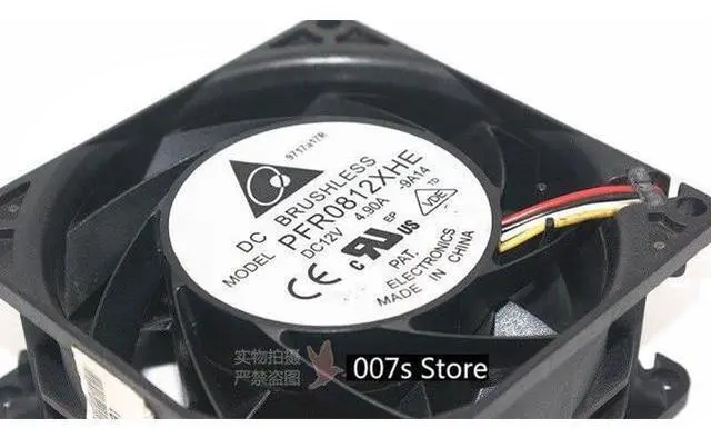 Alt view image 2 of 6 - Radiator Cooling Cooler Fan Voor DELTA PFR0812XHE 8038 13000 RPM 12 V 4.9A 8 cm 80X80X38 kogellager Super Auto booster gewelddadige