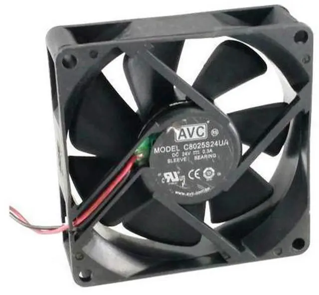 Alt view image 2 of 5 - server inverter blower cooling cooler C8025S24UA 24V 0.3A inverter fan 8cm 8025 80x80x25mm 80mm