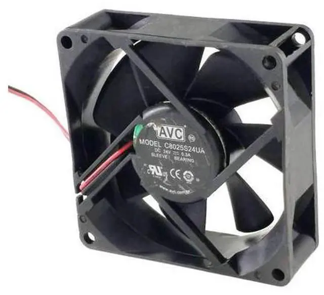 Alt view image 3 of 5 - server inverter blower cooling cooler C8025S24UA 24V 0.3A inverter fan 8cm 8025 80x80x25mm 80mm