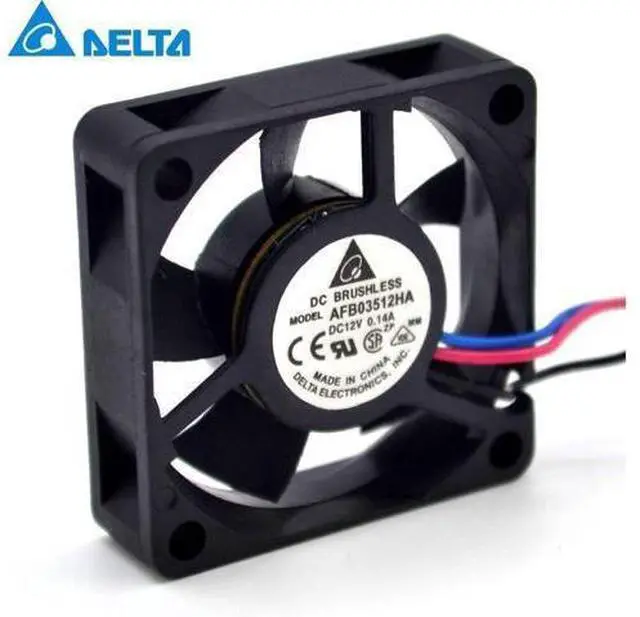 Main image of 2pcs Delta New 3510 AFB03512HA 0.14A 1.32W cooling fan for Delta 35*35*10MM