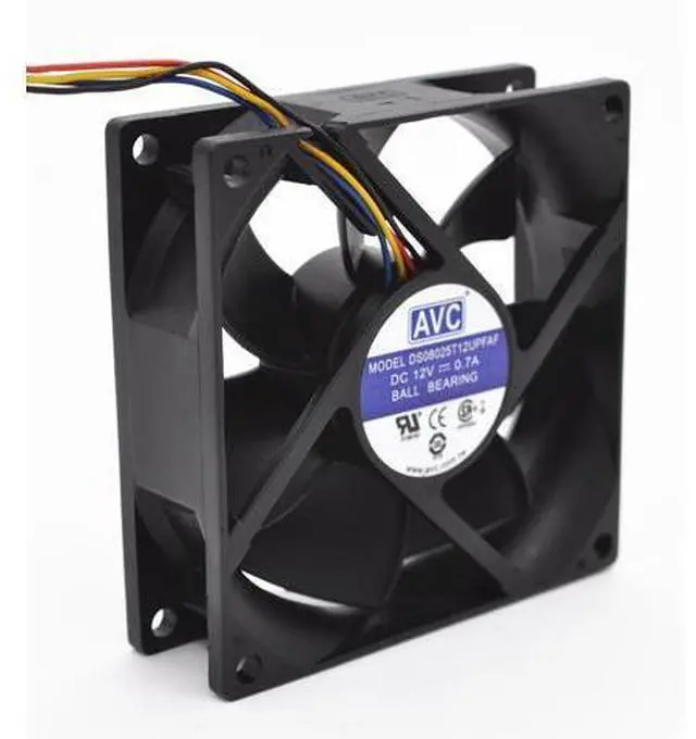 Alt view image 2 of 3 - 1pcs DS08025T12UPFAF DC 12V 0.7A 8025 80mm 8cm PWM fan speed control of wind capacity cooling fans