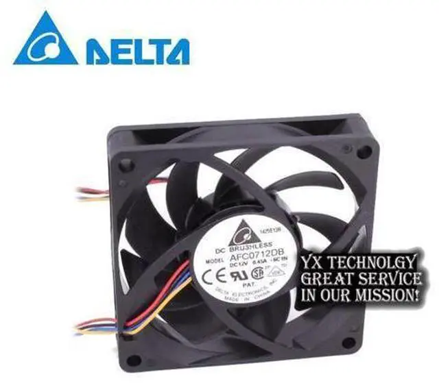 Main image of Delta 70*70*15mm 7015 12V 0.45A AFC0712DB 4-wire PWM dual ball bearing CPU cooling fan