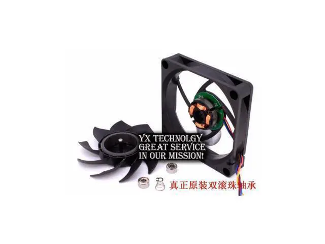 Alt view image 6 of 6 - Delta 70*70*15mm 7015 12V 0.45A AFC0712DB 4-wire PWM dual ball bearing CPU cooling fan