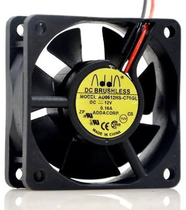 Alt view image 2 of 5 - 1pcs AD0612HS-C70GL 6020 6CM 60*60*20mm 2 Wires Computer Cooling Fan DC 12V 0.16A