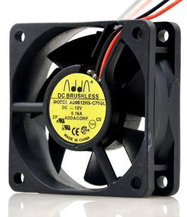Alt view image 3 of 5 - 1pcs AD0612HS-C70GL 6020 6CM 60*60*20mm 2 Wires Computer Cooling Fan DC 12V 0.16A