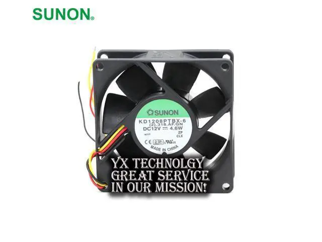 Main image of SUNON and 8CM KD1208PTBX-6 12V 4.6W three wire speed ball bearing cooling fan 80 * 80 * 25mm