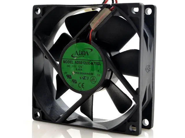 Alt view image 2 of 5 - 1pcs AD0812UX-A71GL 12V 0.45A 8025 8cm computer case cooling fan