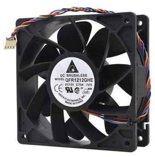 Alt view image 3 of 5 - 1pcs QFR1212GHE QFR1212GHE-PWM 4P 12V 2.7A 12038 Server cooling fan 74Y5220 120*120*38mm for Bitcoin Miner