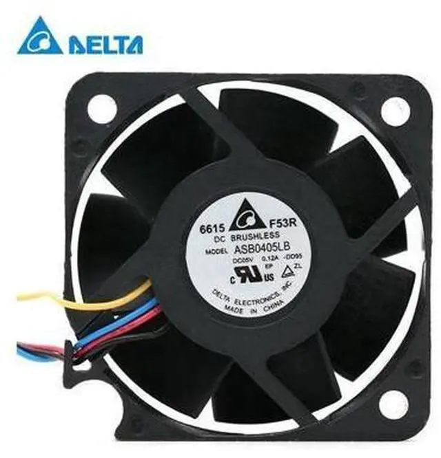 Main image of 1pcs ASB0405LB DC 5V 0.12A 4015 40x40x15mm Server Square Cooling Fan pwm 4-Pin