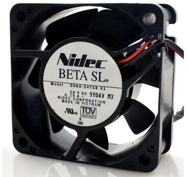 Alt view image 2 of 4 - 1pcs D06A-24TS8 01 24V 0.15A 6CM 60*60*25MM 6025 2-wire dual ball bearing ultra-quiet cooling fan