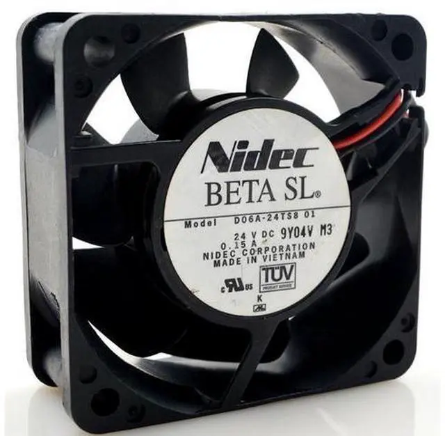 Main image of 1pcs D06A-24TS8 01 24V 0.15A 6CM 60*60*25MM 6025 2-wire dual ball bearing ultra-quiet cooling fan