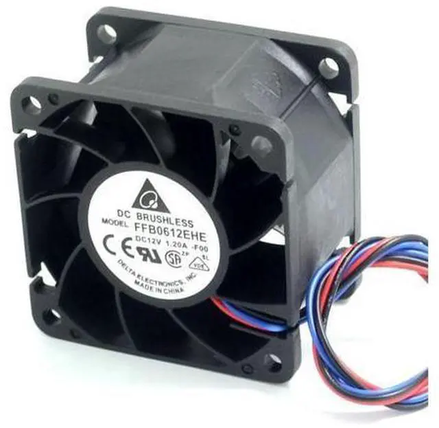 Alt view image 2 of 6 - 1pcs Delta New 6cm double ball FFB0612EHE 6038 3 wire dual ball bearing cooling fan 12V 1.2A for 60*60*38mm