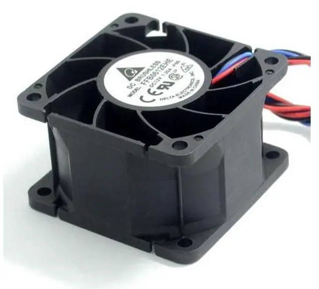 Alt view image 5 of 6 - 1pcs Delta New 6cm double ball FFB0612EHE 6038 3 wire dual ball bearing cooling fan 12V 1.2A for 60*60*38mm