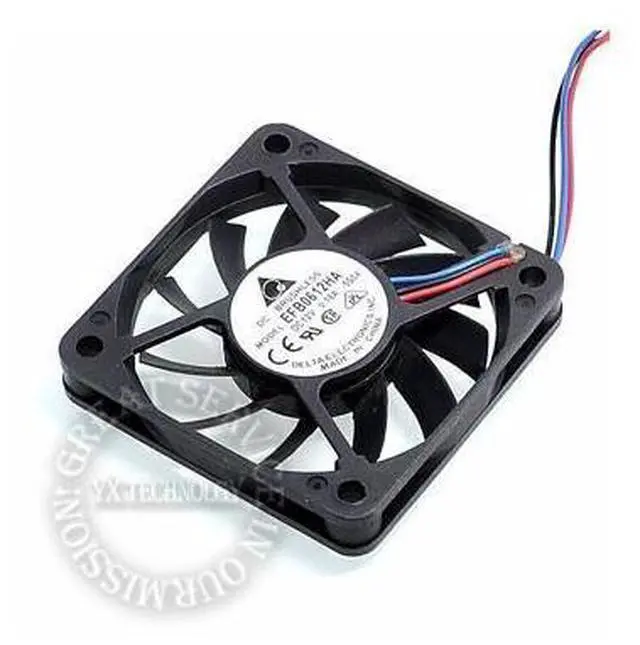 Alt view image 5 of 6 - Delta EFB0612HA 6010 12V 0.18A 6CM 3-wire speed and durability ball bearing cooling fan 60*60*10MM