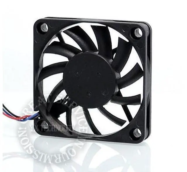 Alt view image 4 of 6 - Delta EFB0612HA 6010 12V 0.18A 6CM 3-wire speed and durability ball bearing cooling fan 60*60*10MM