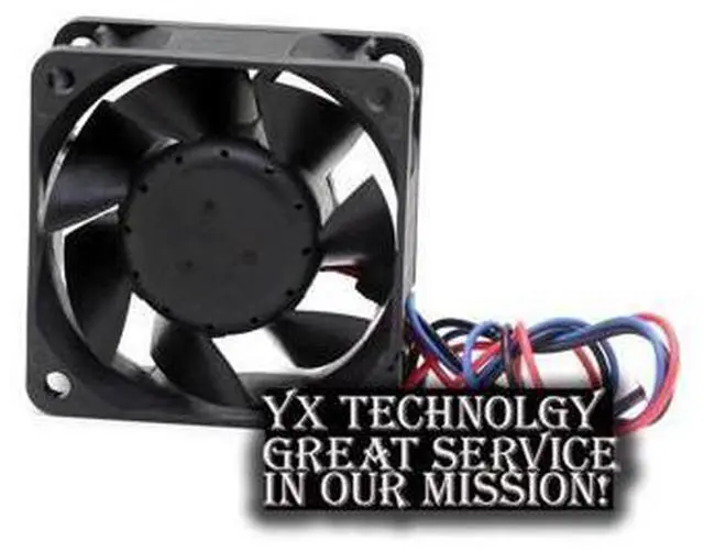 Alt view image 3 of 6 - Delta sgipping 60*60*25mm 3-wire AFB0612EH-ROO 6CM 12V 0.48A 6025 6 cm double ball bearing cooling fan for