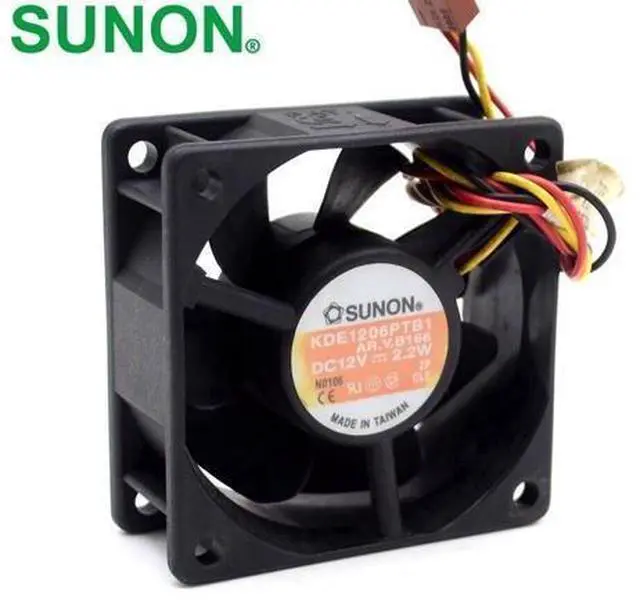 Main image of 1pcs SUNON 6025 2.2W KDE1206PTB1 6CM 12V 3 wire alarm cooling fan