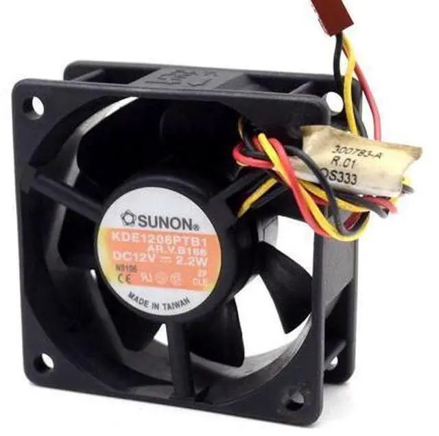 Alt view image 4 of 6 - 1pcs SUNON 6025 2.2W KDE1206PTB1 6CM 12V 3 wire alarm cooling fan