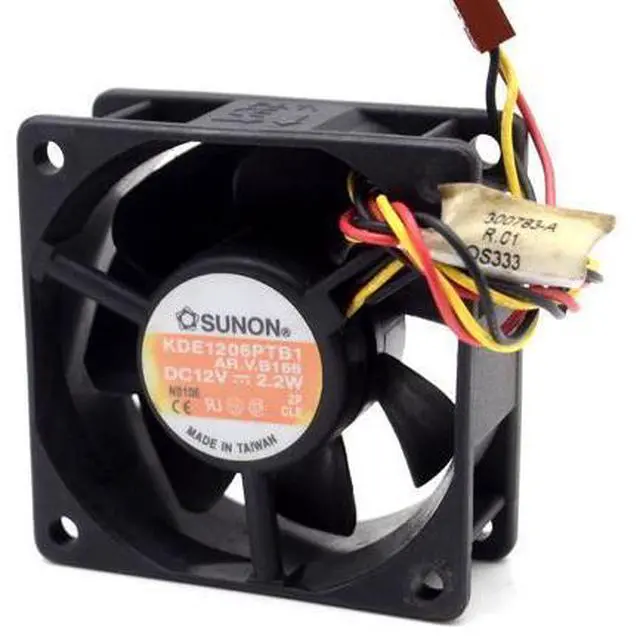Alt view image 4 of 6 - 1pcs SUNON 6025 2.2W KDE1206PTB1 6CM 12V 3 wire alarm cooling fan