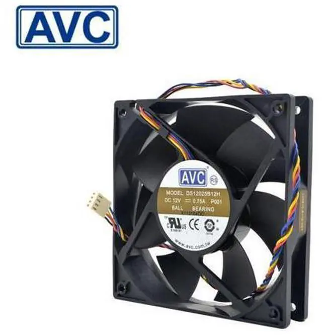 Main image of original AVC DS12025B12H P001 120x120x25mm 12025 DC 12V 0.75A Cooling Fan pwm