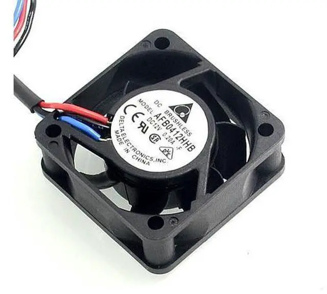 Alt view image 5 of 6 - Delta The AFB0412HHB 4cm 12V 0.20A three wire speed durable ball bearing cooling fan 40 * 40 * 15mm