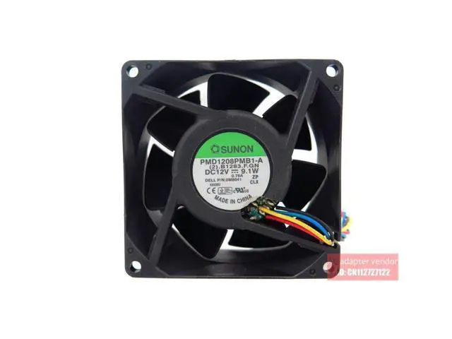 Alt view image 5 of 6 - SUNON 8038 PMD1208PMB1-A 12V 9.1W 4 wire cooling fan 80 * 80 * 38MM