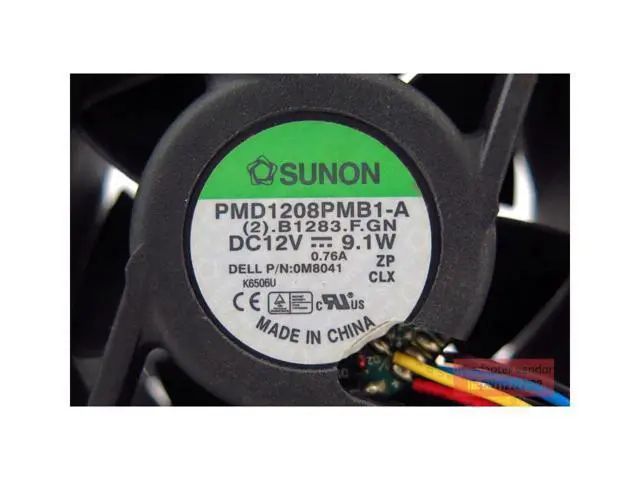 Alt view image 6 of 6 - SUNON 8038 PMD1208PMB1-A 12V 9.1W 4 wire cooling fan 80 * 80 * 38MM