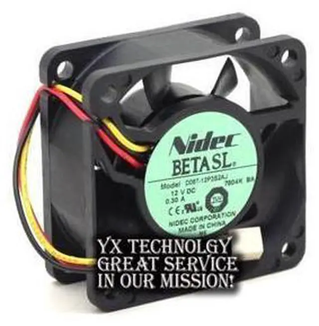 Alt view image 2 of 6 - Nidec New D06T-12P3S2 AJ 6025 0.3A three -line speed ball bearing cooling fan for Nidec 60*60*25mm