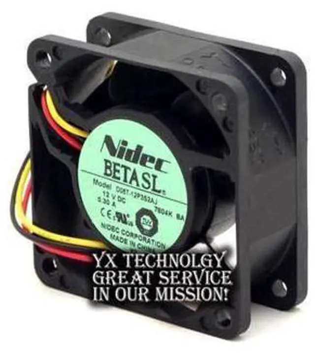 Alt view image 3 of 6 - Nidec New D06T-12P3S2 AJ 6025 0.3A three -line speed ball bearing cooling fan for Nidec 60*60*25mm