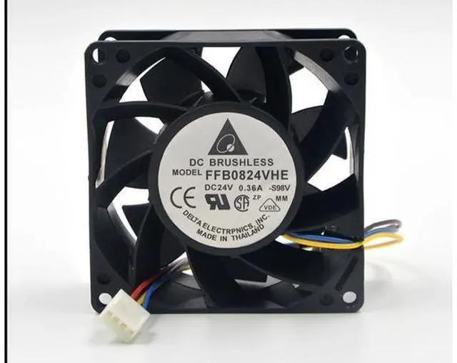 Main image of Delta and FFB0824VHE 8038 24V 0.36A dual ball bearing cooling fan drive 80*80*38mm