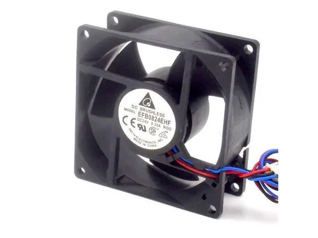 Alt view image 2 of 6 - New and Original EFB0824EHF-ROO 8032 24V 0.35A Emerson CT inverter cooling fan for Delta 808032mm