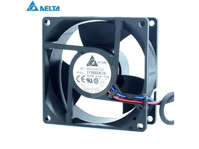 Alt view image 3 of 6 - Delta New and Original EFB0824EHF 8032 24V 0.35A Emerson CT inverter cooling fan for 80*80*32mm