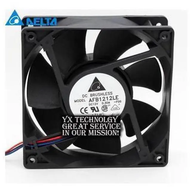 Main image of Delta New and Original AFB1212LE 12038 0.3A 12V dual ball silent chassis cooling fan for 120*120*38mm