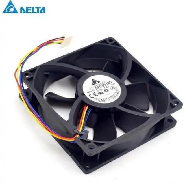 Alt view image 5 of 6 - Delta New and Original sets of 9225 DC12V 0.46 A four-wire AFC0912D with speed control cooling fan for 92 * 92 * 25 mm